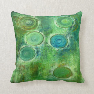 Coussin Cercles antiques verts