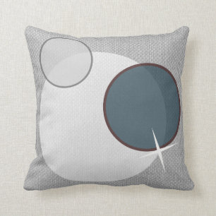 Coussin Cercles bleu gris blanc