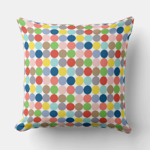 Coussin cercles colorés de couleur pastel...