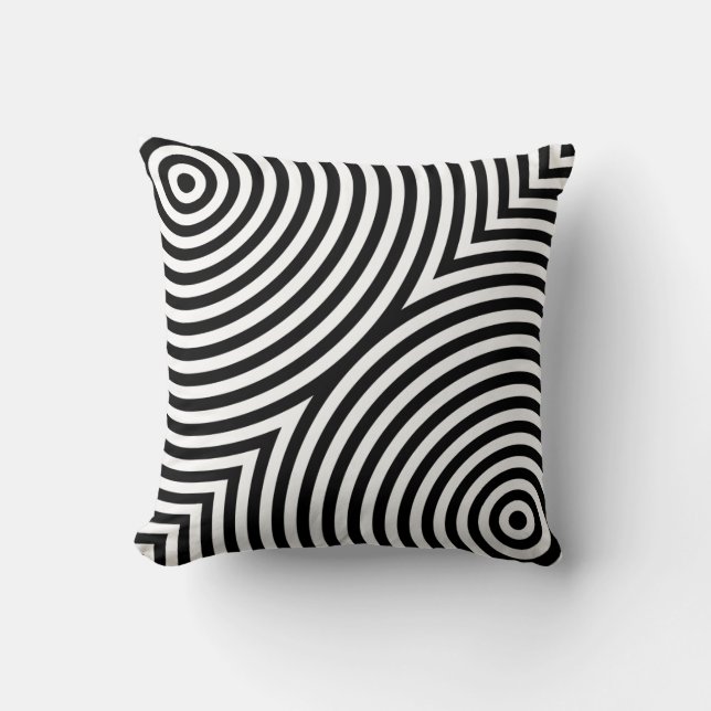 Coussin Cercles concentriques qui se chevauchent (Recto)