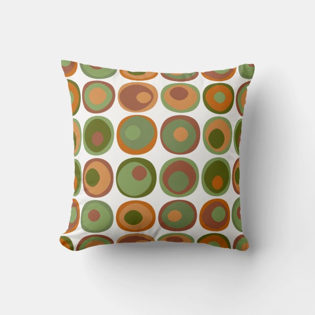 Coussin Cercles d'algues d'argile (Recto)