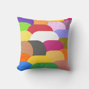 Coussin Cercles de chevauchement échelles motif