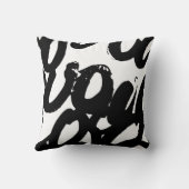 Coussin Cercles dessinés à la main de manière abstraite (Verso)