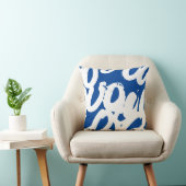 Coussin Cercles dessinés à la main de manière abstraite (Chaise)
