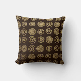 Coussin Cercles d'or : Motif à main