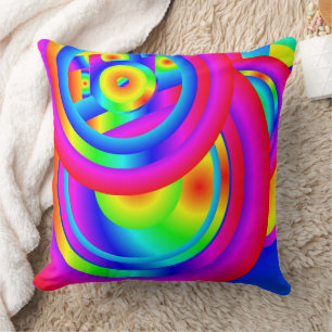 Coussin Cercles d'oreiller à jet de couleur