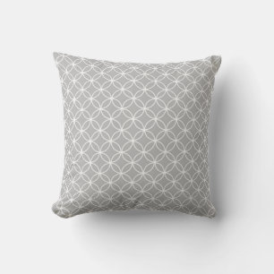 Coussin Cercles géométriques gris