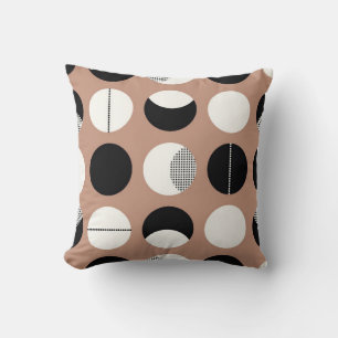 Coussin Cercles noirs et blancs motif sans soudure