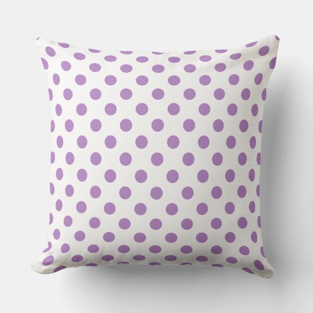 Coussin Cercles Pois violet de chardon (Recto)