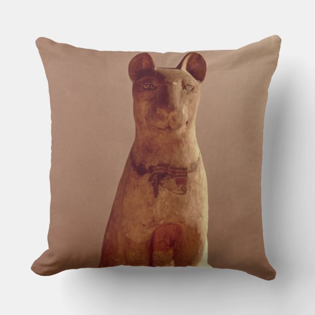 Coussin Cercueil d'un chat protégé par la déesse Bastet (p (Recto)