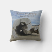 Coussin Cérémonie de mariage Keepsaké Beach unique bois d' (Verso)