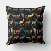 Coussin cerf à motif noir (Verso)