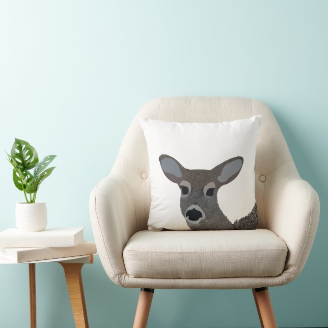 Coussin Cerf à Queue Blanche Animal Faune (Chaise)