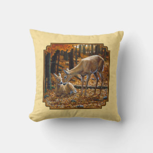 Coussin Cerf blanc Fawn & Doe Jaune