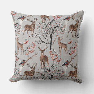 Coussin Cerf Buck Rustique Après Les Pommes De Verger Natu
