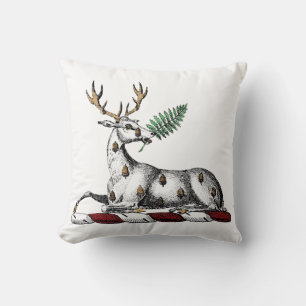 Coussin Cerf Cerf aux Fougères Emblème de Crête Héraldique