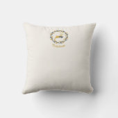Coussin Cerf de Noël avec Couronne Crème Jaune (Verso)