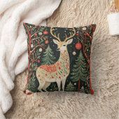 Coussin Cerf de Noël de la forêt de minuit (Couverture)
