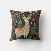 Coussin Cerf de Noël de la forêt de minuit (Verso)