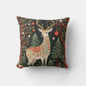 Coussin Cerf de Noël de la forêt de minuit (Recto)