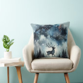 Coussin Cerf de Nuit d'Hiver Étoilé (Chaise)