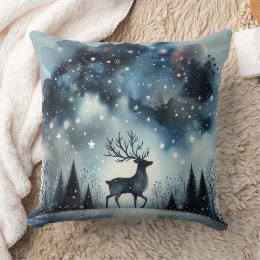Coussin Cerf de Nuit d'Hiver Étoilé (Couverture)