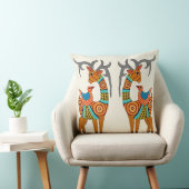 Coussin Cerf et oiseau indiens (Chaise)