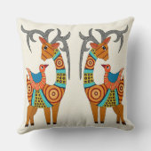 Coussin Cerf et oiseau indiens (Verso)
