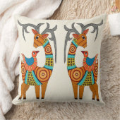 Coussin Cerf et oiseau indiens (Couverture)