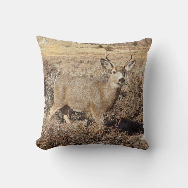 Coussin Cerf, faune, buck, lancer l'oreiller (Recto)