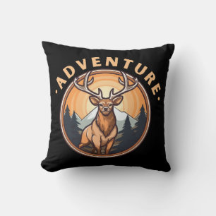 Coussin Cerf - Faune - Camping - Aventure