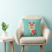 Coussin Cerf indien, Nom ou Message, Sarcelle (Chaise)