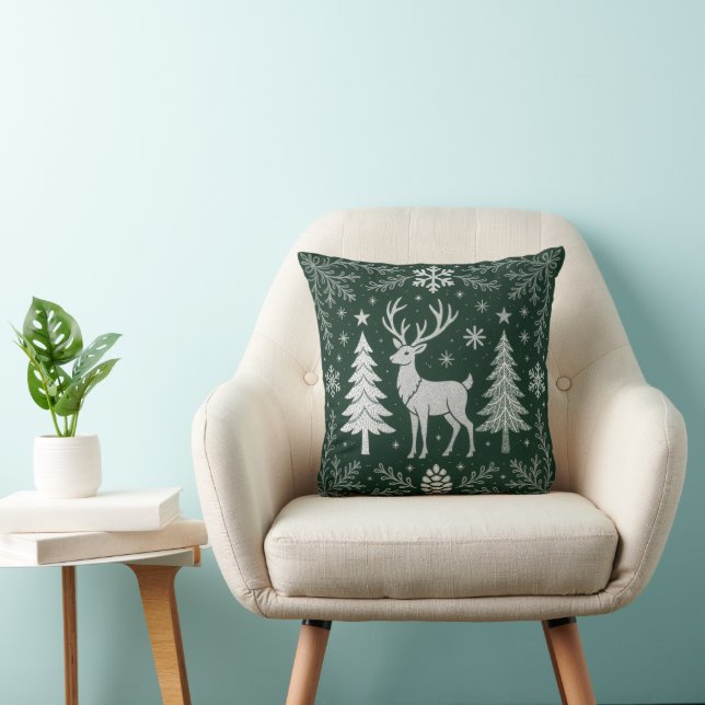 Coussin Cerf Noël (Chaise)