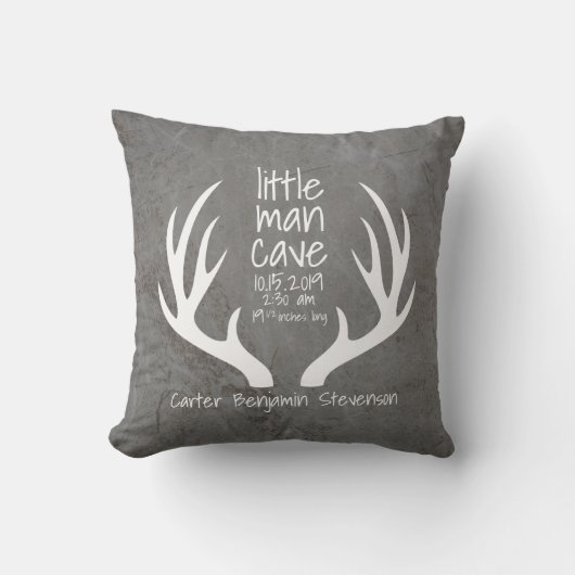 Coussin Cerf Rustique Petit Homme Grotte Naissance Statist (Recto)
