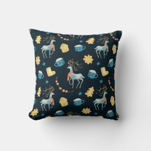 Coussin Cerfs de Noël : Aquarelle Motif sans ambages