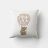 Coussin Cerfs-volants en montgolfière Ourson Mignon Monogr (Verso)