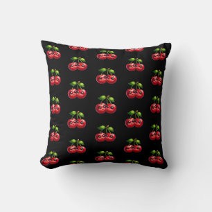 Coussin Cerises aux visages souriants