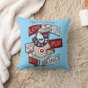 Coussin Cerises en haut : Une célébration de KindnessK