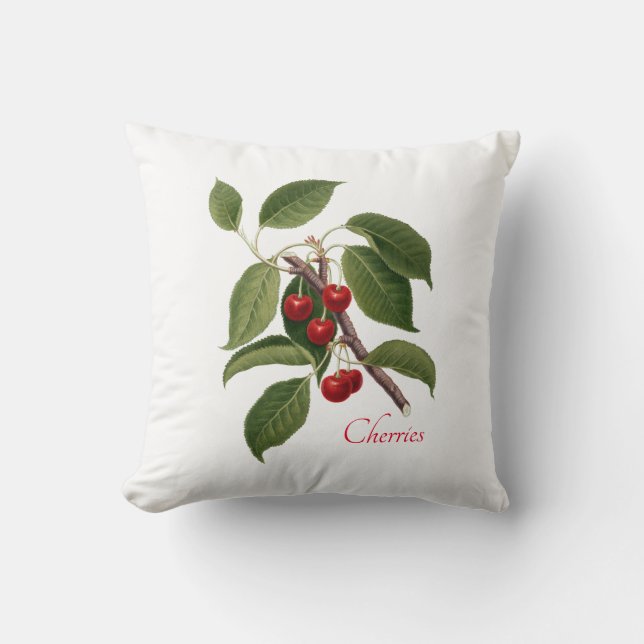 Coussin "Cerises" Lancer l'oreiller (Recto)