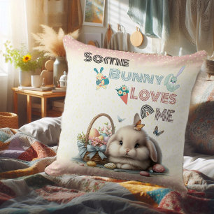 Coussin Certains Lapins M'Aiment Pâques Tradition Oeufs Pa