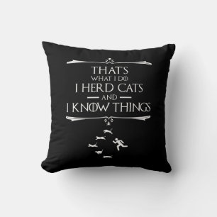 Coussin C'est ce que je fais - J'ai des chats et je connai