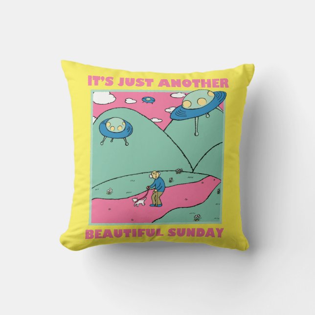 Coussin C'est juste un autre beau dimanche (Recto)