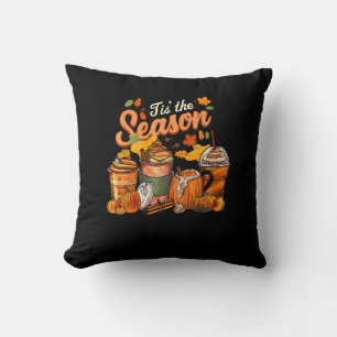 Coussin C'Est La Saison Citrouille Leaf Latte Fall Thanksg