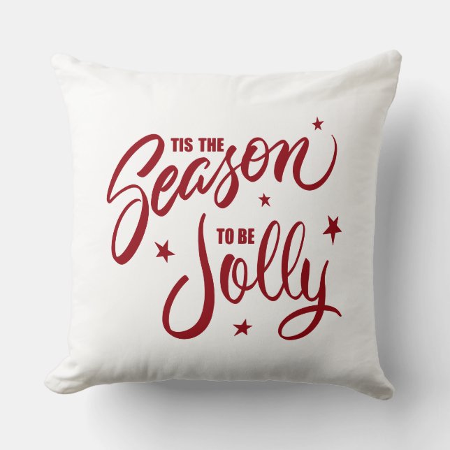 Coussin C'Est La Saison D'Être Jolly Hand (Recto)