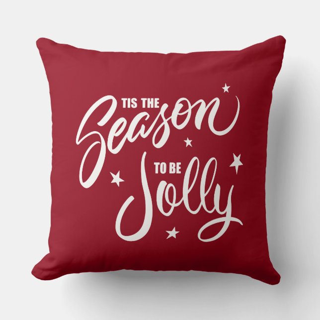 Coussin C'Est La Saison D'Être Jolly Hand (Recto)