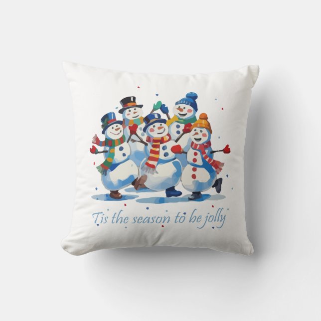 Coussin C'est la saison d'être joyeux Danse joyeuse des bo (Recto)