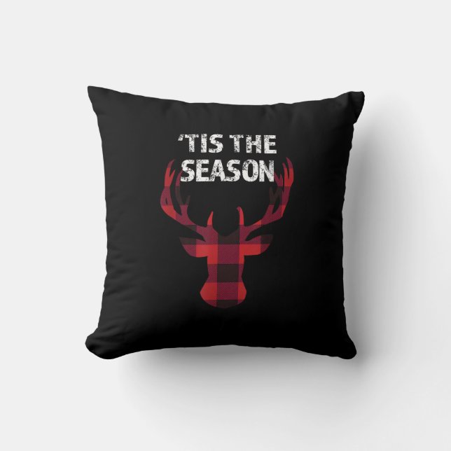 Coussin C'Est La Saison Drôle Noël Buck Deer Men (Recto)