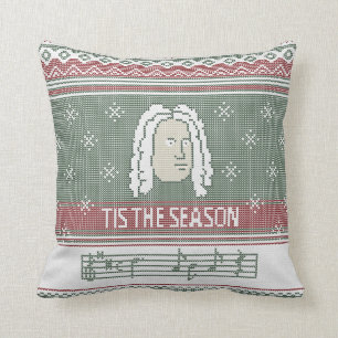 Coussin C'est la saison du chandail à faux tricot Handel 