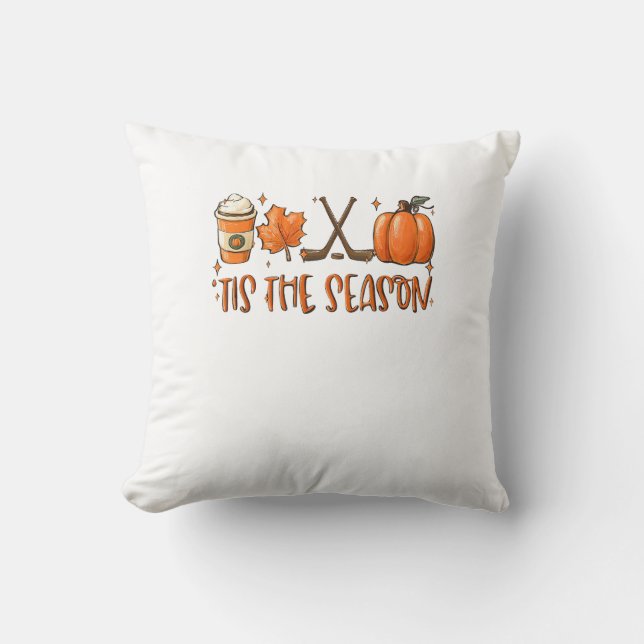 Coussin C'est la saison Latte de citrouille Feuilles d'aut (Recto)