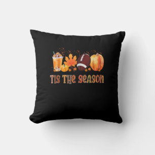 Coussin C'Est La Saison Leopard Citrouille Football Hallow